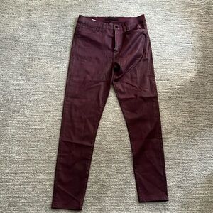 Joe jeans, wine color, the Charlie high-rise skinny ankle